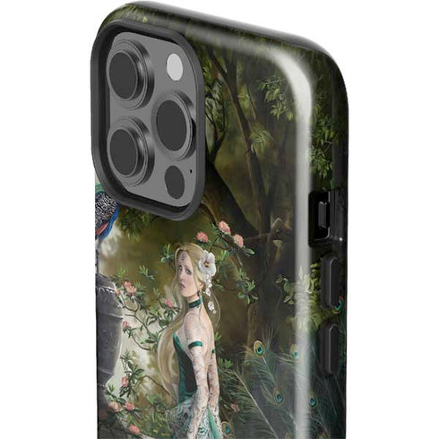 Woman with Peacocks by Nene Thomas iPhone 15 Pro Max Impact Case